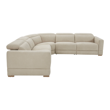 Beige sectional sofa on a white background
